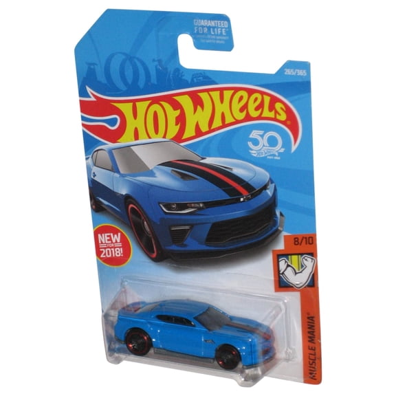 Hot Wheels Muscle Mania 8/10 (2018) Blue '18 Camaro SS Toy Car 265/365