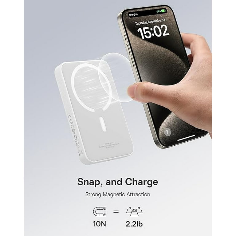 Power Bank Qi2 10000mah Batterie Externe Baseus Qi2 MagSafe - 10000 MAh - Ultra Mince 12,7 Mm - Charge Rapide 27W - Pour IPhone Batterie Externe IPhone