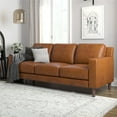 thumbnail image 2 of DHP Bryanna 3 Seater Sofa , Camel Faux Leather, 2 of 15