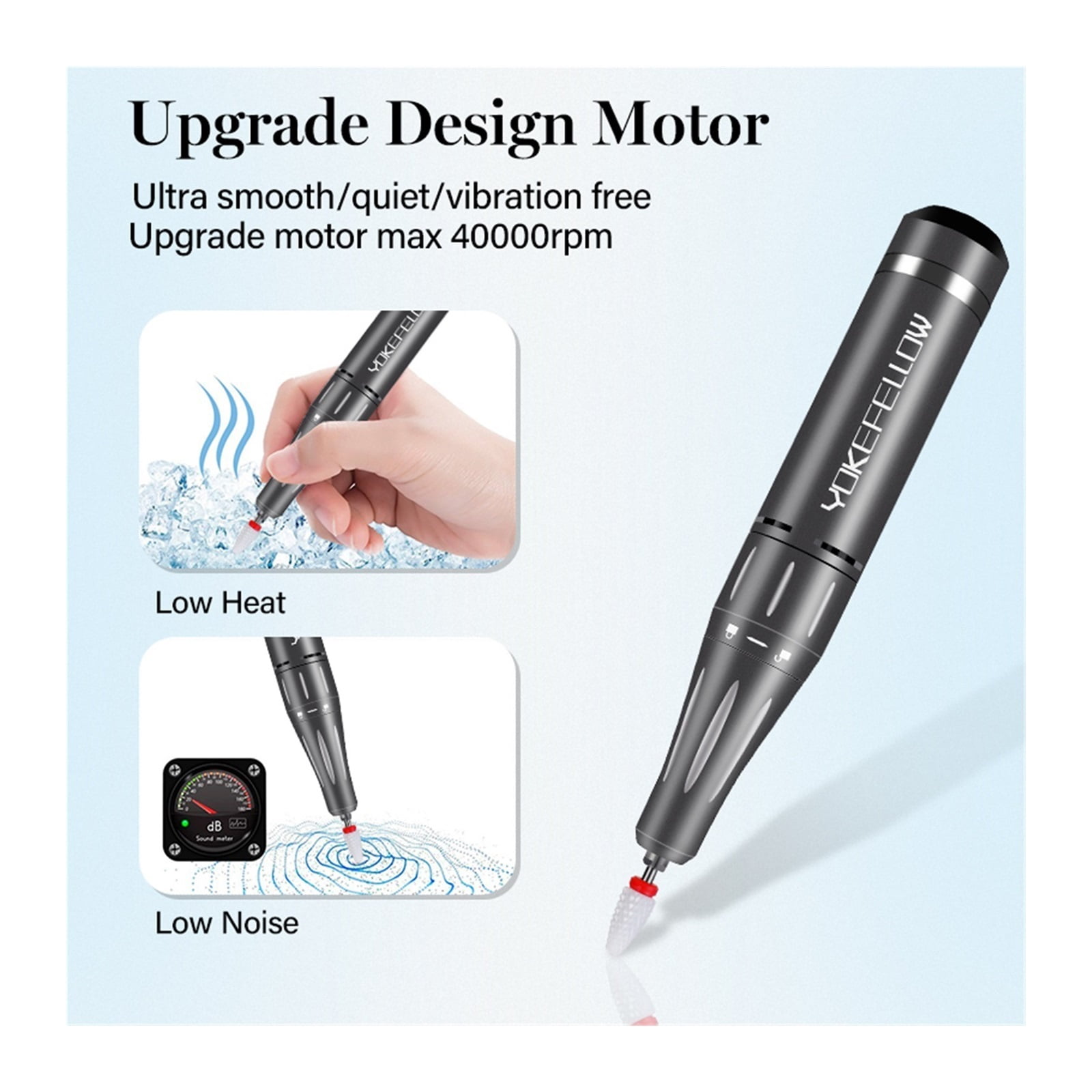 Electric Nail Drill Machine,40000RPM Professional Efile Nail Drill Kit,Electric Nail File for Acrylic Nails Gel Nails ,Low Noise