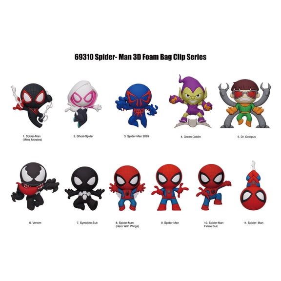 SPIDERMAN CLASSIC 3D Foam Bag Clip