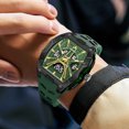thumbnail image 5 of Men's Square Wrist Watch Silicone Sports Watch Waterproof Analog Digital Multifunction Clock, 5 of 5