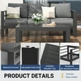 thumbnail image 2 of ECOPATIO Aluminum Patio Furniture Set, 9 Pcs Metal Modern Outdoor Sofa Sets, Outdoor Sectional Patio Conversation Set with Coffee Table for Backyard, Poolside, Dark Grey (Included Waterproof Covers), 2 of 8