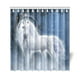 BSDHOME Fantaisie Rideau de Douche de Nuit Étoilé, Blanc Tissu Licorne Polyester Rideau de Douche Ensembles de Salle de Bains 66x72 Pouces – image 1 sur 3