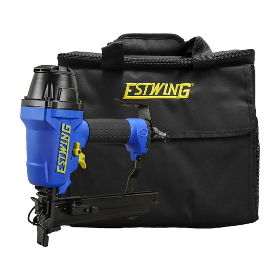 Estwing EFS16 Pneumatic 16-Gauge 1" Fencing Stapler with Adjustable Metal Belt Hook, 1/4" NPT Industrial Swivel Fitting, and Bag