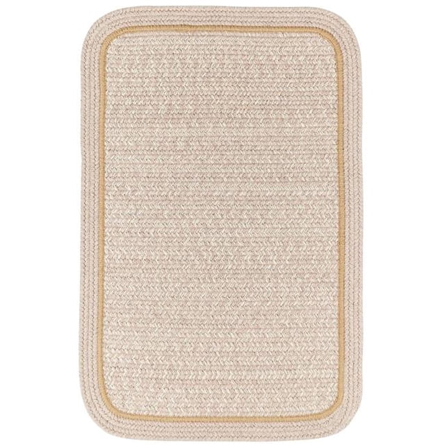 Rhody Rug CC58R096X132S 8 x 11 ft. Casual Comfort Sesame Banded Braided Rug, Rectangle