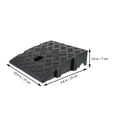 thumbnail image 3 of WHAMVOX 2 Pcs Tapis de Rampe Extérieur Noir Plastique Résistance à la Compression Marches de Porte, 3 of 8