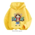 thumbnail image 3 of Sudadera con capucha de Anime One Pieces, ropa para niños, ropa para primavera y otoño para niñas, sudadera con dibujos animados de Luffy Zoro, traje para adolescentes, camisetas con capucha de Sonic, 3 of 5