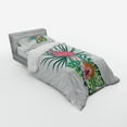 thumbnail image 3 of Ambesonne Exotic Bedding Set 4 Pcs, Pineapple Flamingo Botany, Queen, Multicolor, 3 of 3
