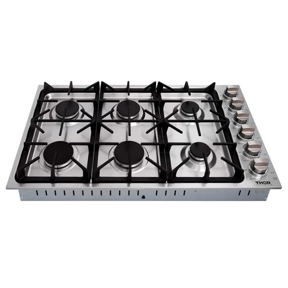 Thor Kitchen 36 Inch Professional Drop-In Gas Cooktop with Six Burners-TGC3601
