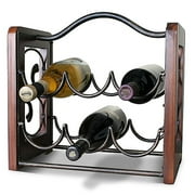 Wood & Iron 6-Bottle Wine Rack