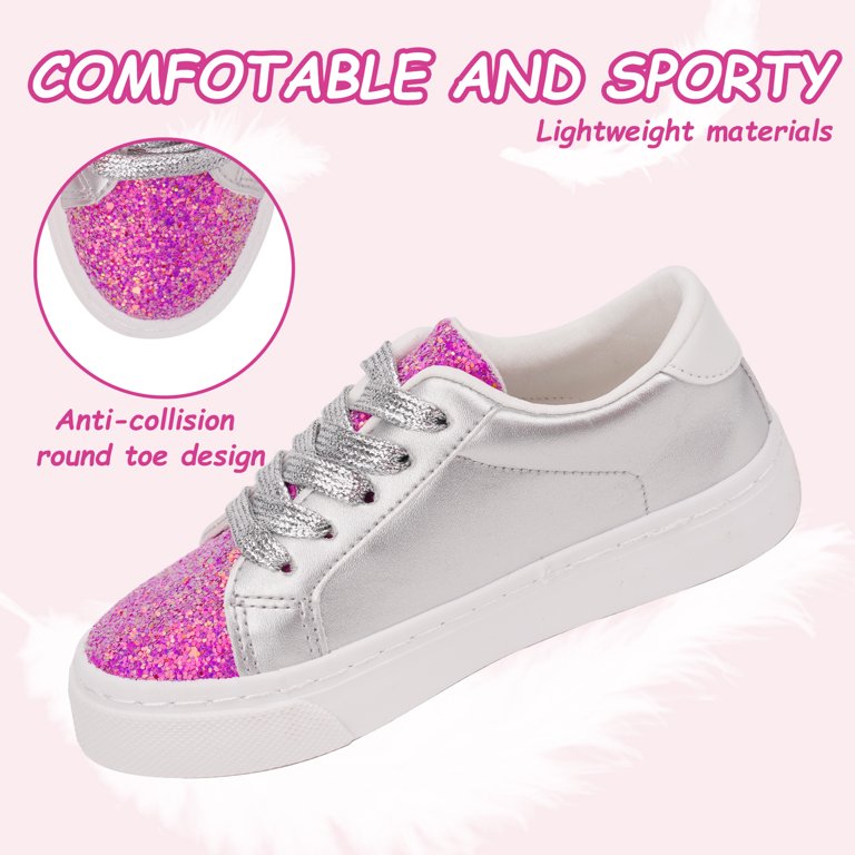 girls Sparkle sneakers size 4. Nice Shoes