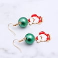 thumbnail image 3 of Pendientes De Navidad A La Moda, Pendientes Creativos De Papá Noel, Ciervo Y Campana, Regalo De Navidad Para Niñas Advancent AP007687-03, 3 of 6