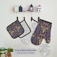 thumbnail image 5 of Fleur De Lis and Beads 5 Pcs Kitchen Set Heat Resistant Oven Mitts and Non-Slip Pot Holders with Adjustable Cooking Apron, 5 of 6