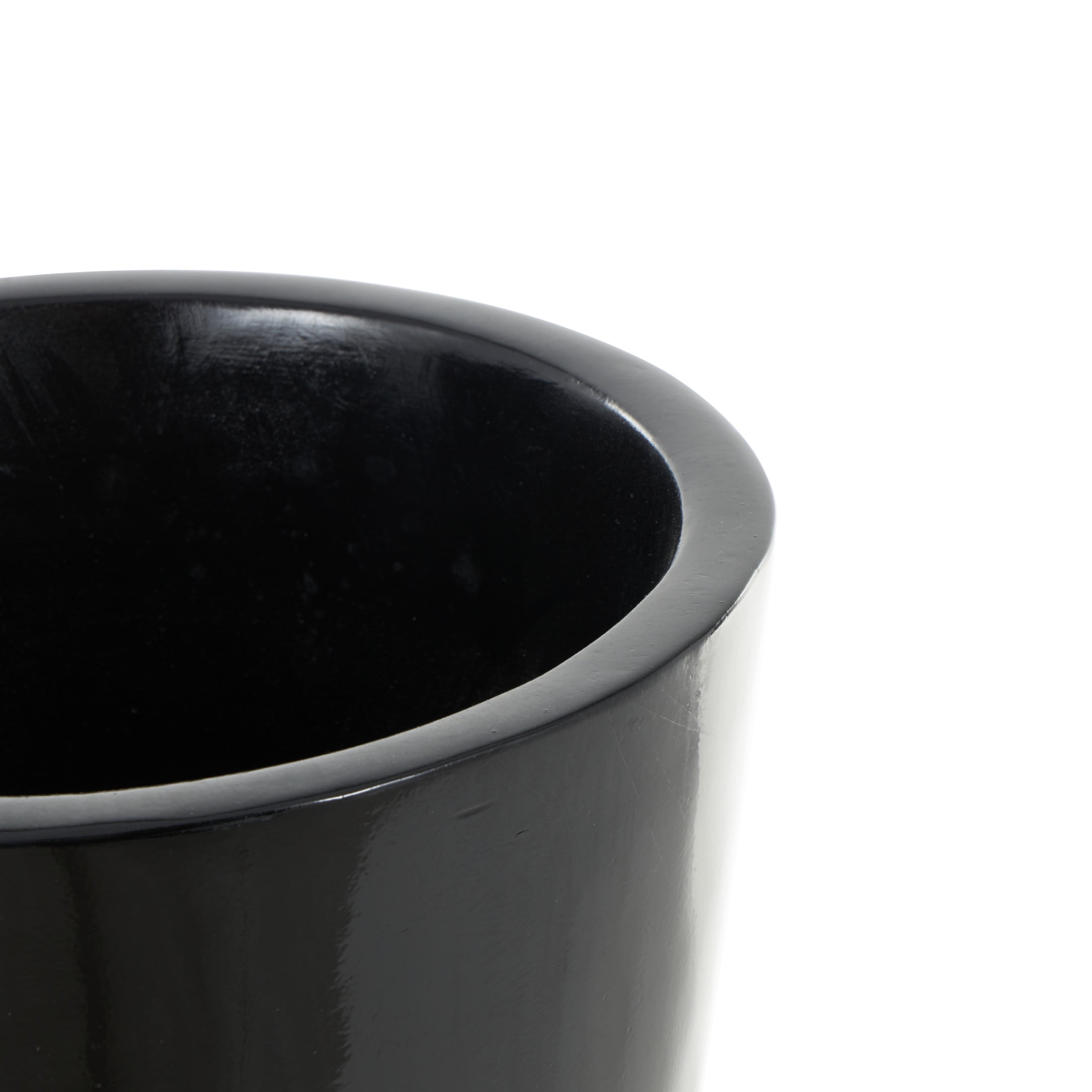 DecMode 35" Floor Black Fiberglass Vase