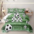 thumbnail image 2 of Erosebridal Kids Football Letter M Quilt King,Soccer Sport Games King Coverlet Set For Ball Lover,3 Pieces, 2 of 7
