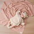 thumbnail image 3 of YIXPOH Baby Blanket 100% Organic Cotton Knit Swaddle Blanket Soft Warm Receiving Blanket for Newborns Pink, 3 of 7