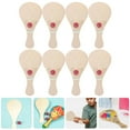 thumbnail image 2 of 10pcs Wooden Paddle Balls With String Toys Unfinished Wood Paddle Ball Rackets Wooden Painting Paddle For Stocking Stuffer Goodie Bag Fillers Activity Toys, 2 of 7