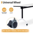 thumbnail image 4 of Folding Conference Table, Conference Room Tables with Wheels, Modern Training Tables with Flip Top Design, 4 of 7