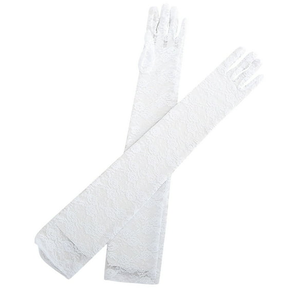 Levmjia Women Gloves Lace Long Fingerless Gloves Touchscreen Compatible Sun Protection Breathable for Spring Summer Casual Driving Outdoor Pack of 2 Multicolor