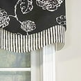 thumbnail image 2 of RLF Home Pouf Floral Glory Valance Black. 3" Rod Pocket, Layered. 50"W X 16"L, 2 of 2