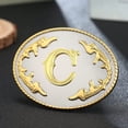 thumbnail image 2 of Belt Buckle Men -Western Cowboy Rodeo Gold Large Alphabet Letter ABCDMRJ to Y Initial Belt Buckles for Women, 2 of 5