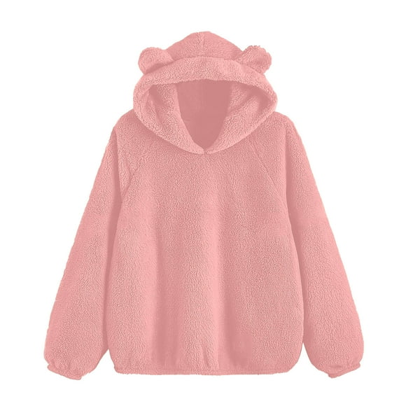 Pink Womens Sweater Pajama Night Gowns Sweatshirt for Women Long Sleeve Cat Graphic Pullover Kawaii Thermal Fuzzy Fall Winter Night Gowns 2025 Clothes Y2K L