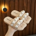 thumbnail image 2 of Nygoyerh Kid Girl Big Pearl Slippers Princess Sweet Non-Slip Summer Beach Shoes Flat Slippers, 2 of 6