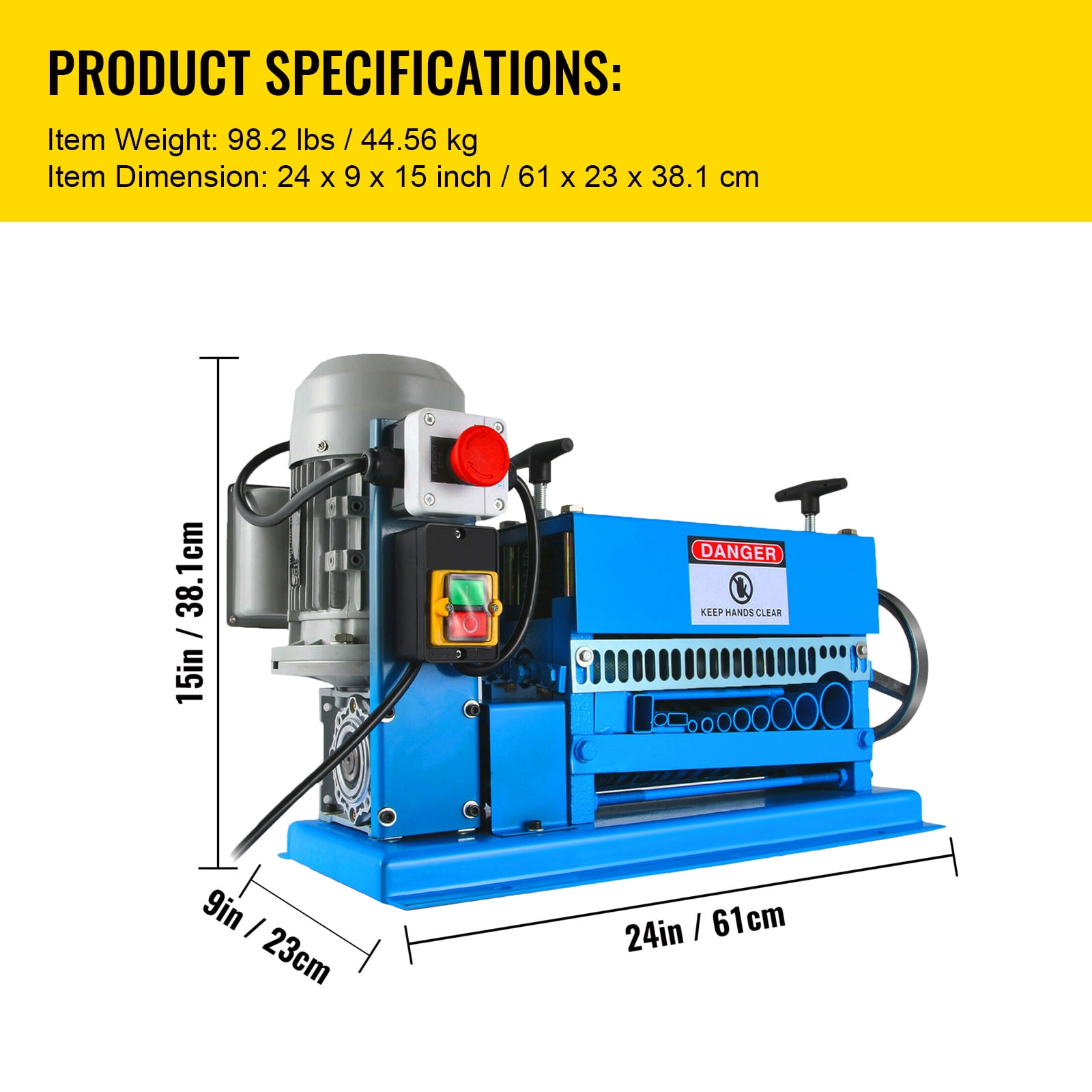KFFKFF DA 0.06 inch -1.5 inch,Automatic Wire Stripper Machine 11 Channels 10 Blades