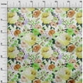 thumbnail image 3 of oneOone Cotton Flex Lime Green Fabric Floral Quilting Supplies Print Sewing Fabric By The Yard 40 Inch Wide, 3 of 4