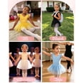 thumbnail image 6 of Aideaone Girls Ballet Leotards Toddler Ruffle Sleeve Dance Leotard with Tutu Skirt Kids Gymnastics Dancewear for Little Girls 2-9Y, 6 of 7