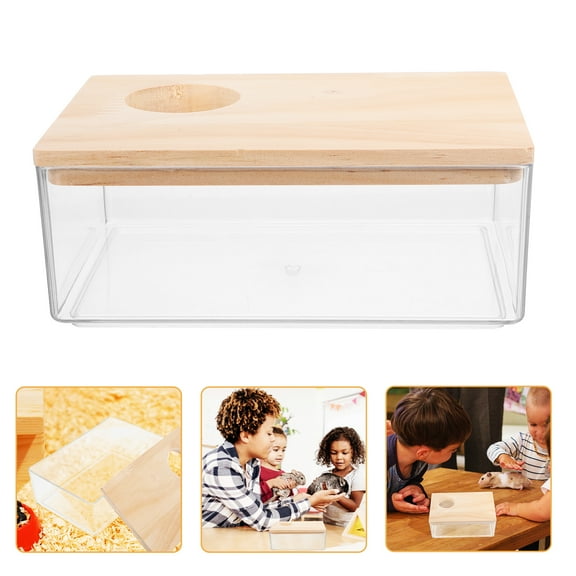 NUOLUX Small Animal Sand Dish Square 1Pc 5.9x3.9x2.2in