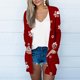 thumbnail image 1 of Puntoco Blusa Tipo Cárdigan Informal De Manga Larga Con Bolsillos Y Estampado Para Mujer A La Moda, 1 of 5