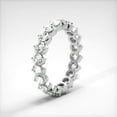 thumbnail image 2 of First Jewel 1 Ct Brilliant Round Cut Diamond Rings - 14K White Gold Plated Rings for Women - Full Eternity Band Wedding Ring for Her, 2 of 3