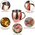 thumbnail image 4 of Mule Copper Mugs Set of 2 - Solid Copper Handcrafted Copper Mugs, 4 of 4