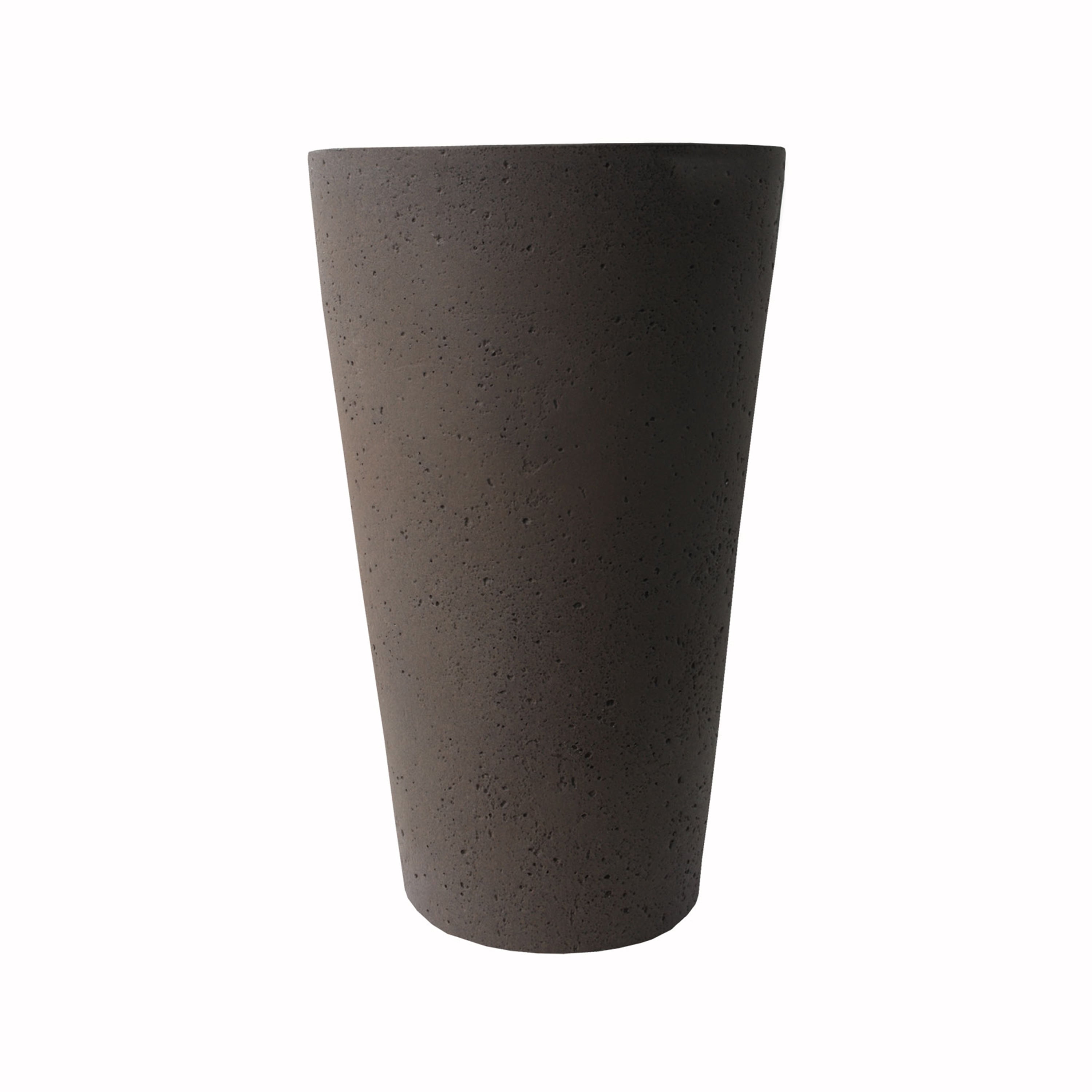 Algreen Crete 25" Self-Watering Planter, Tall, Brownstone Resin