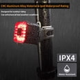 thumbnail image 3 of Luz trasera inteligente para bicicleta, inducción de freno recargable por USB, IPx4 Impermeable, luces de bicicleta, arranque y parada automáticos, luz trasera LED de 6 modos, 3 of 5