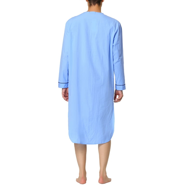 J. Crew blue Nightshirt 100% Cotton M Pajama Sleep Shirt