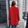 thumbnail image 4 of Vedolay Women's 2023 Jackets Women's Plus Size Elegant Split Long Sleeve Open Front Office Blazer Jacket,Red S, 4 of 5