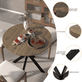 thumbnail image 5 of 31.5" Round Dining Table,Retro and Elegant Dining Table,with Black Metal Frame Structure,Suitable for Dining Rooms,Kitchens,for 2-4 People.Brown, 5 of 8