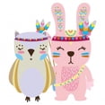 thumbnail image 2 of Colorful Owl and Rabbit Wall Decal Wallmonkeys Peel and Stick Decals for Girls (24 in H x 24 in W) WM502858, 2 of 4