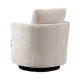 thumbnail image 6 of Aukfa 32" Wide Swivel Barrel Chair Accent Chair with Pillow for Living Room Bedroom, Chenille, Beige, 6 of 18