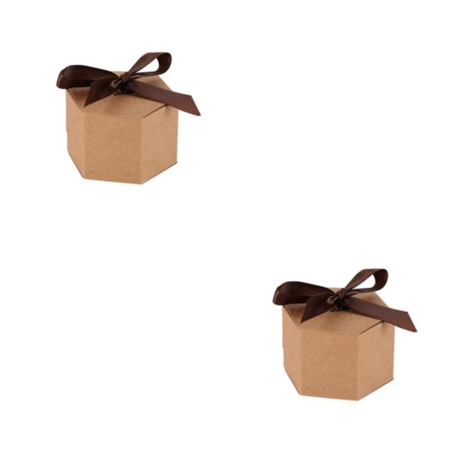 Toystoory Caja de dulces de boda Favor de la fiesta del festival Cajas de regalo de galletas Pie Caja de embalaje de azúcar Propuesta de Marrón 2piezas