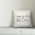 thumbnail image 2 of Creative Products Toes in the Water White and Black 16x16 Indoor / Outdoor Pillow, 2 of 2