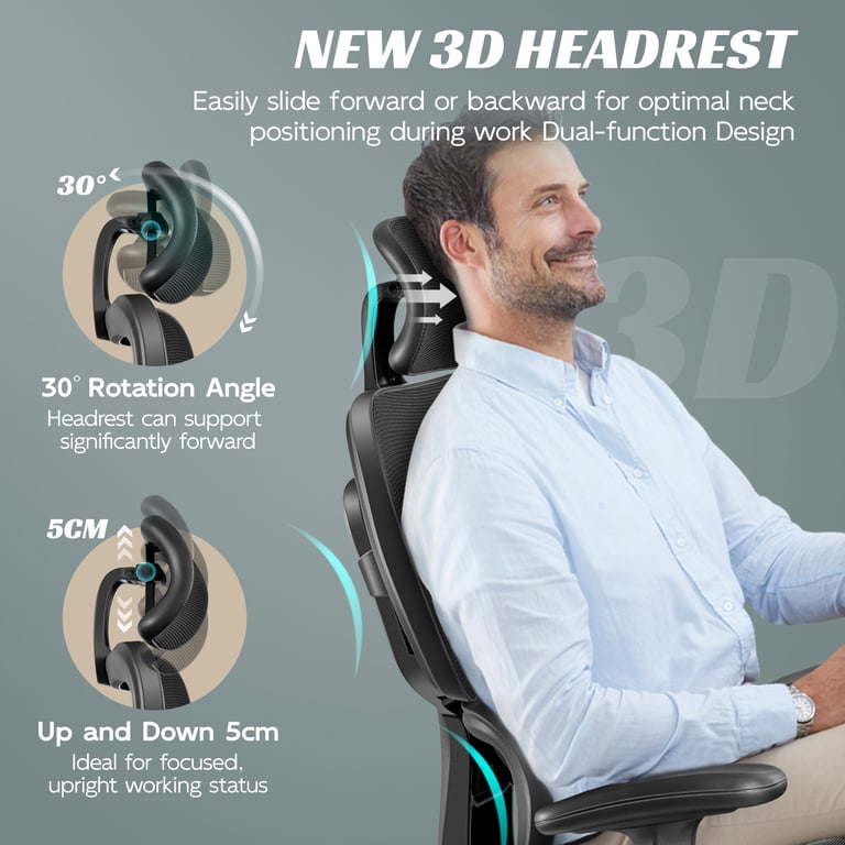 Coolhut High Back Ergonomic Office Chair, Mesh Black photo 4