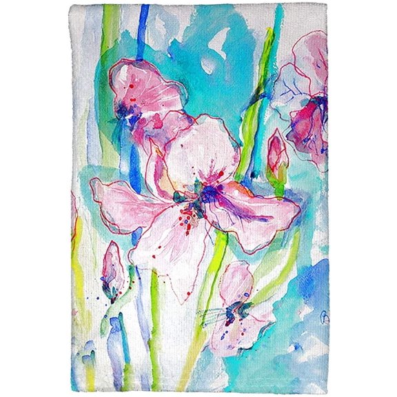 Betsy Drake KT1017 Pink Iris Kitchen Towel