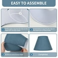 thumbnail image 7 of Lamp Shades Set of 2, Medium Blue Lampshade 7x13x9 inch, Barrel Lamphades for Table Floor Lamp, Easy Assembly Required Fabric Natural Linen Lamp Cover, Lamp Shade Harp Holder Included, 7 of 7