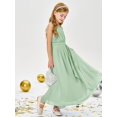 thumbnail image 5 of Drtj Girls Chiffon Dresses Formal Sleeveless Junior Bridesmaid Wedding Party Maxi Dress, 5 of 11