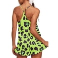 thumbnail image 5 of SELONE Pajamas for Women Shorts Green Lace Lightweight Leopard Sleeveless Tank Tops 2 Piece Shorts Loungewear XL, 5 of 5