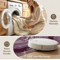 thumbnail image 5 of ODIKA 8'x10' Washable Area Rug Durable, Non-Slip Plum Interlocking Purple Dot Detail Centerpiece Fuzzy Tonal for Living Room, Under Sectional, Family, 5 of 7